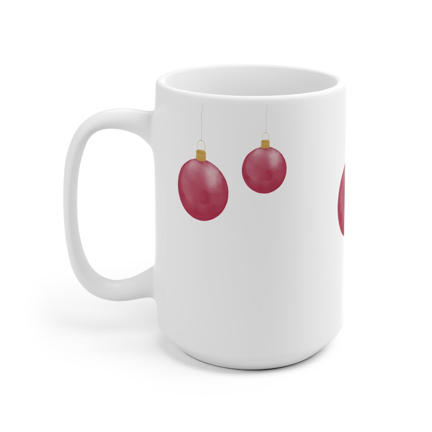 Keramiktasse "Weihnachtskugeln"