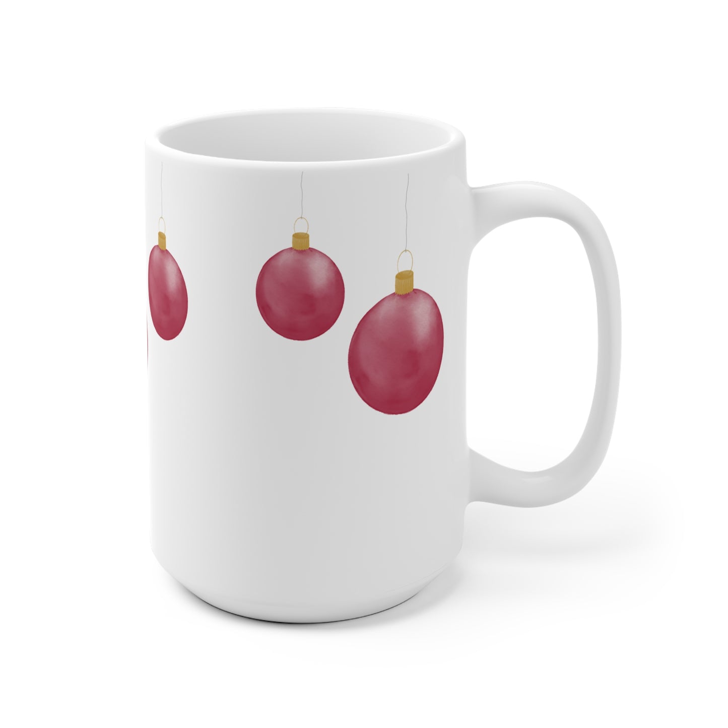 Keramiktasse "Weihnachtskugeln"