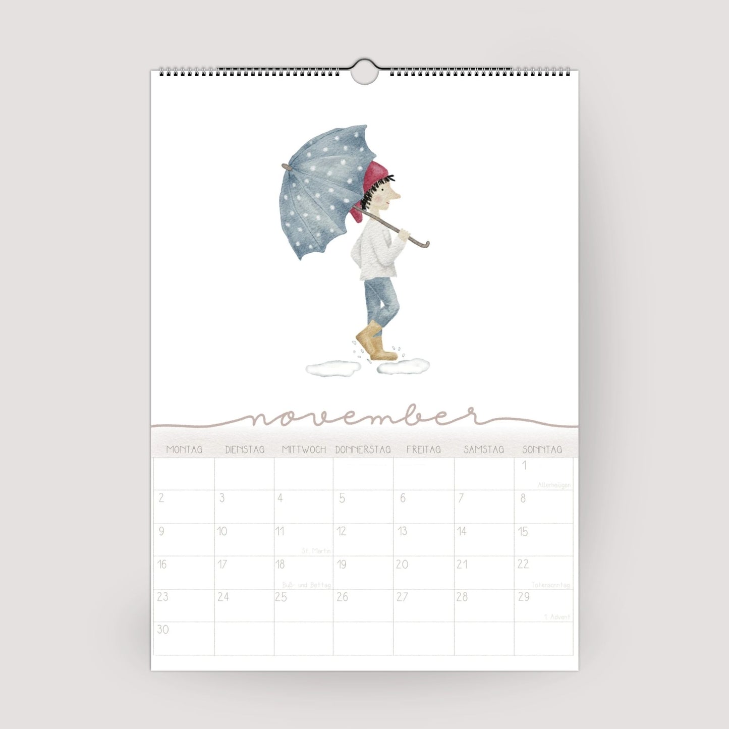 Wandplaner 2026 "Zwerge" A3/A4 – liebevoll illustrierter Kalender mit Zwergenmotiven | märchenhaftes Design | Weihnachtsgeschenk 2026
