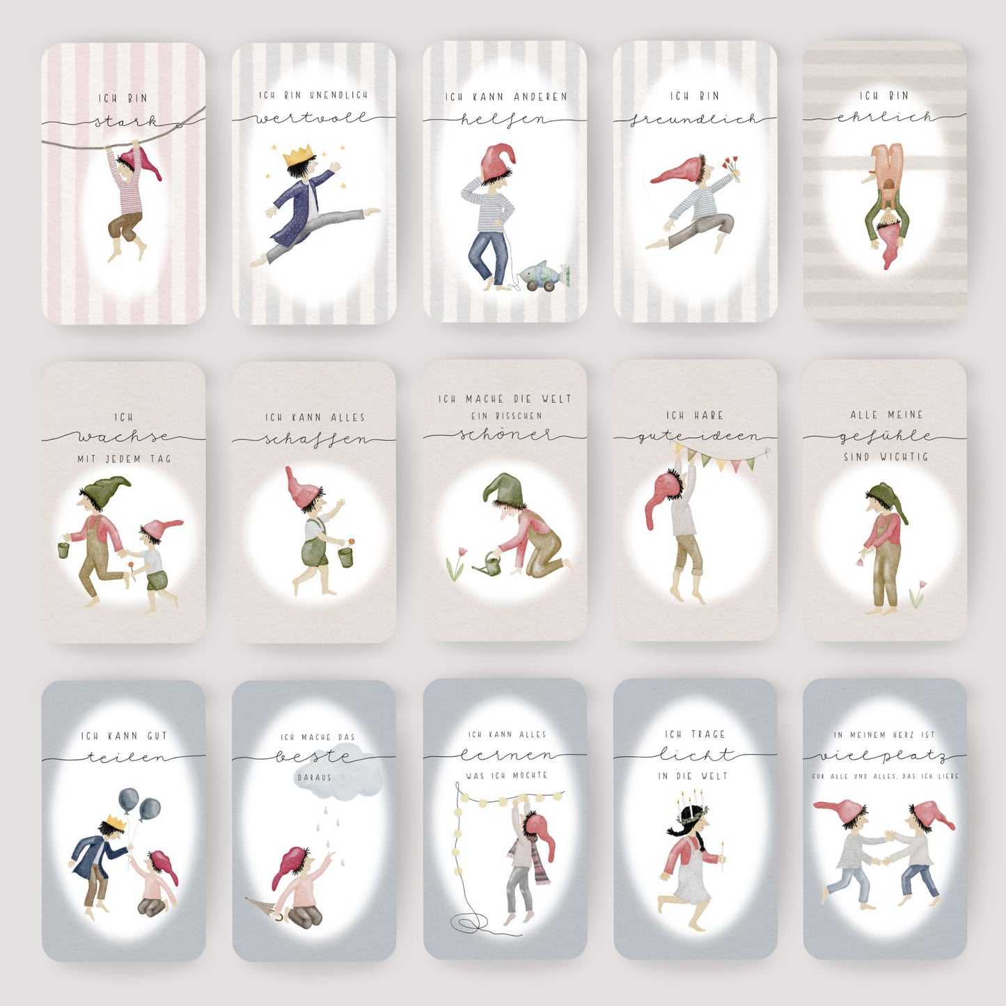 Affirmationskarten für Kinder "Zwergen-Edition"