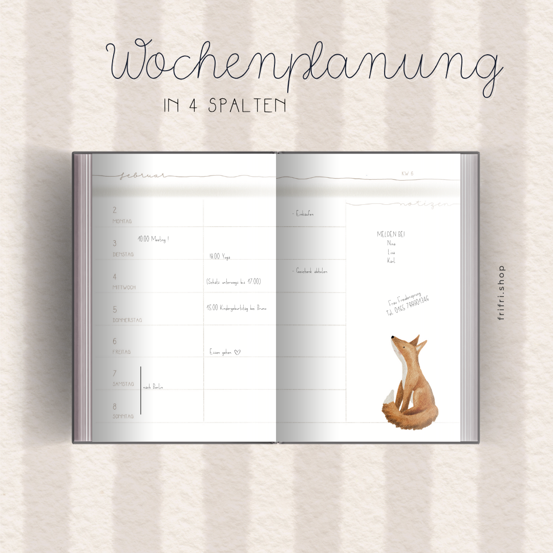 Taschenkalender 2026 "Tiere"