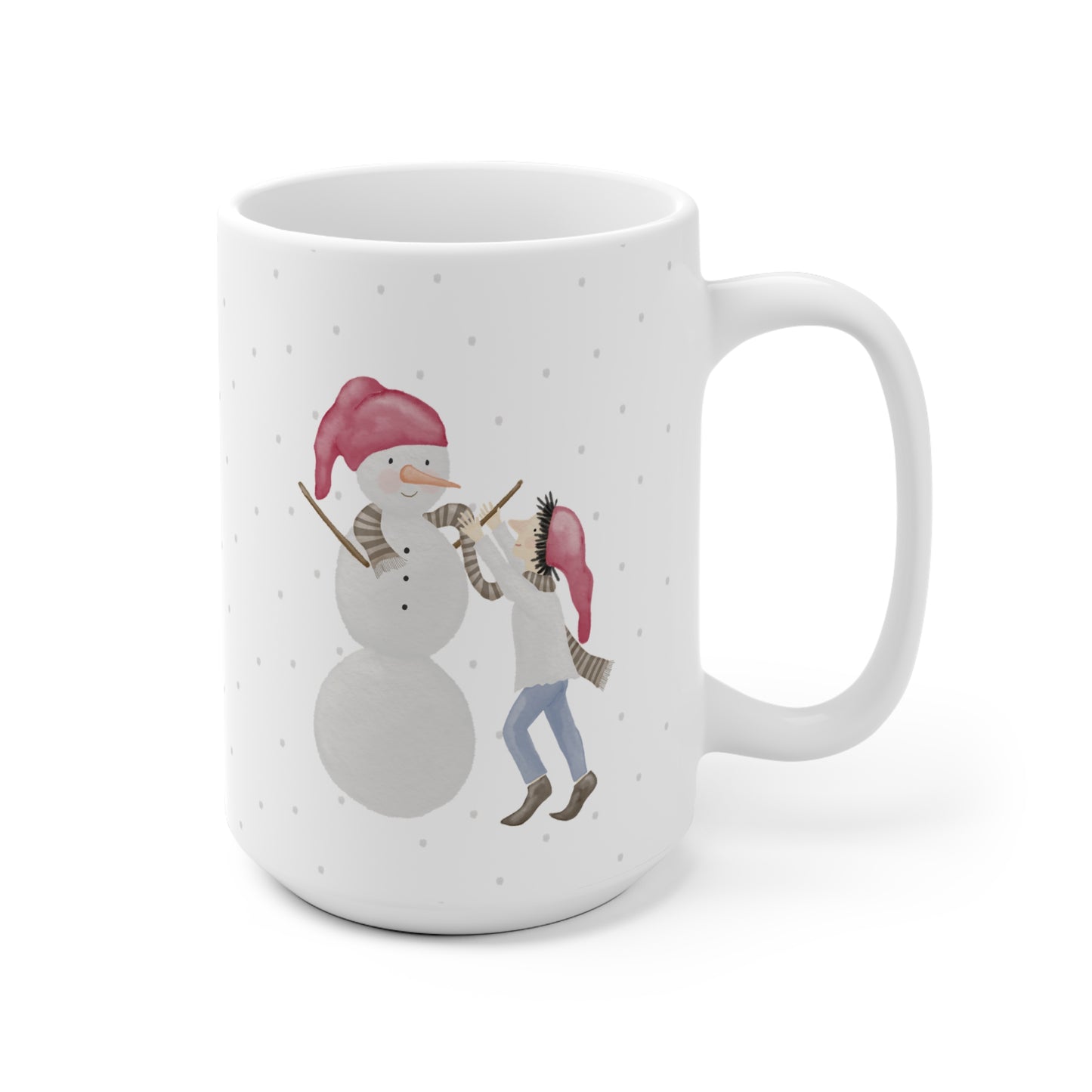 Keramiktasse "Wintertraum eines Schneemanns"
