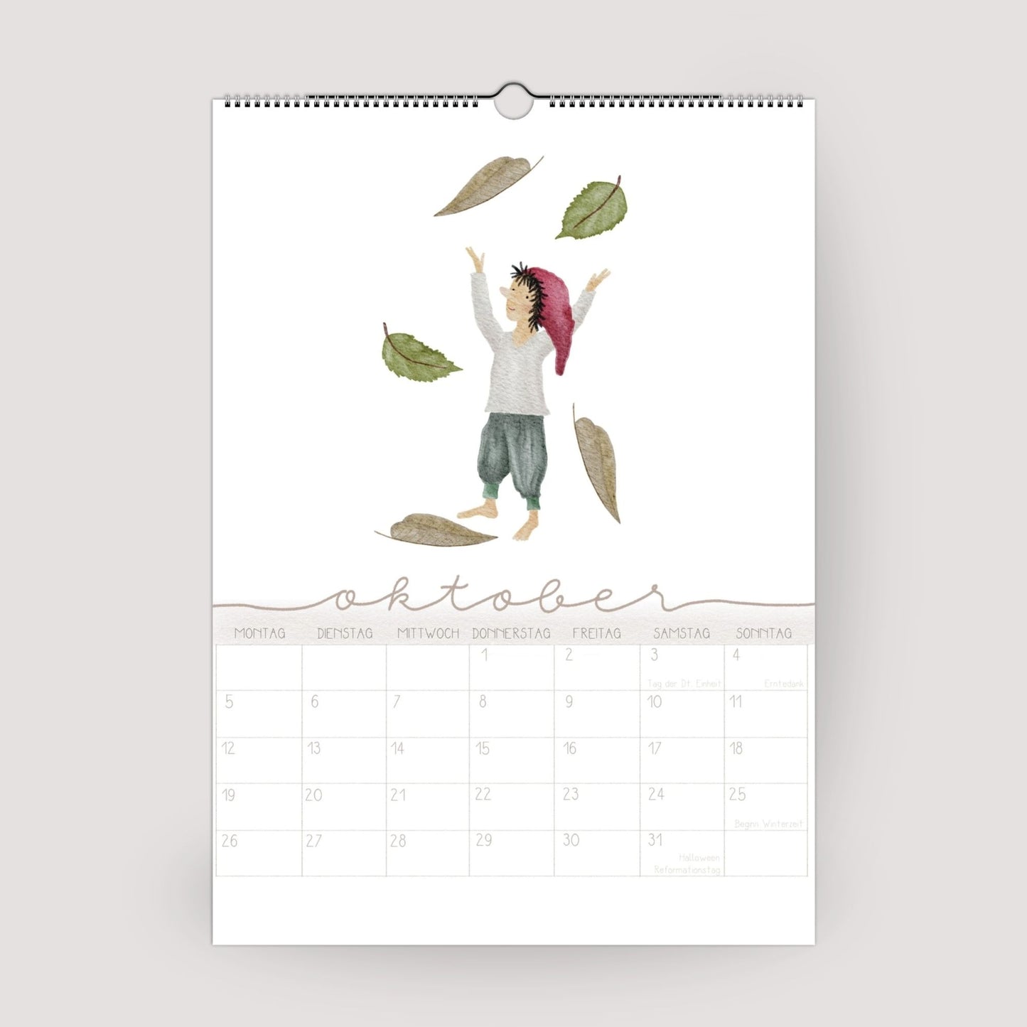 Wandplaner 2026 "Zwerge" A3/A4 – liebevoll illustrierter Kalender mit Zwergenmotiven | märchenhaftes Design | Weihnachtsgeschenk 2026