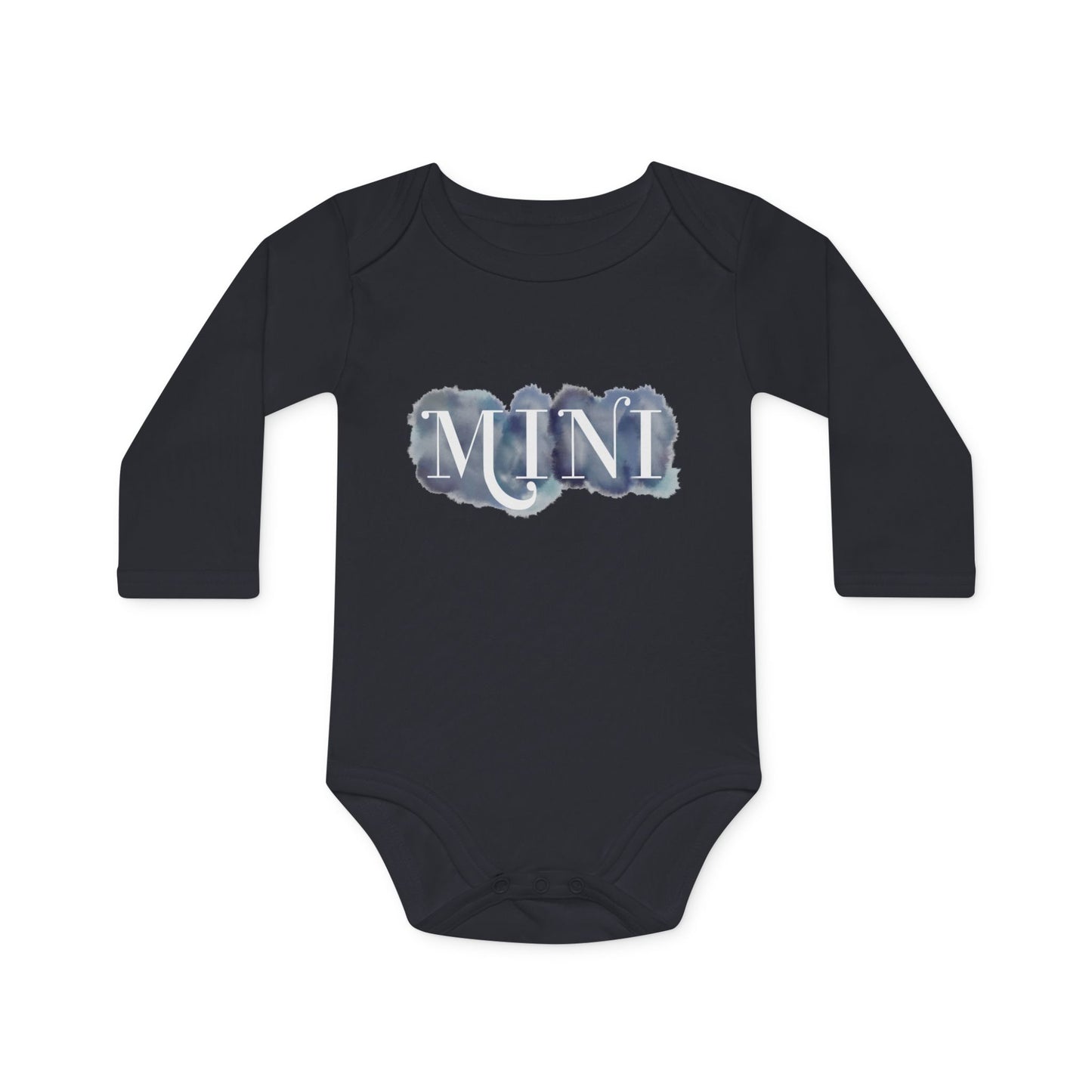 langärmeliger Babybody "MINI" im Aquarelldesign