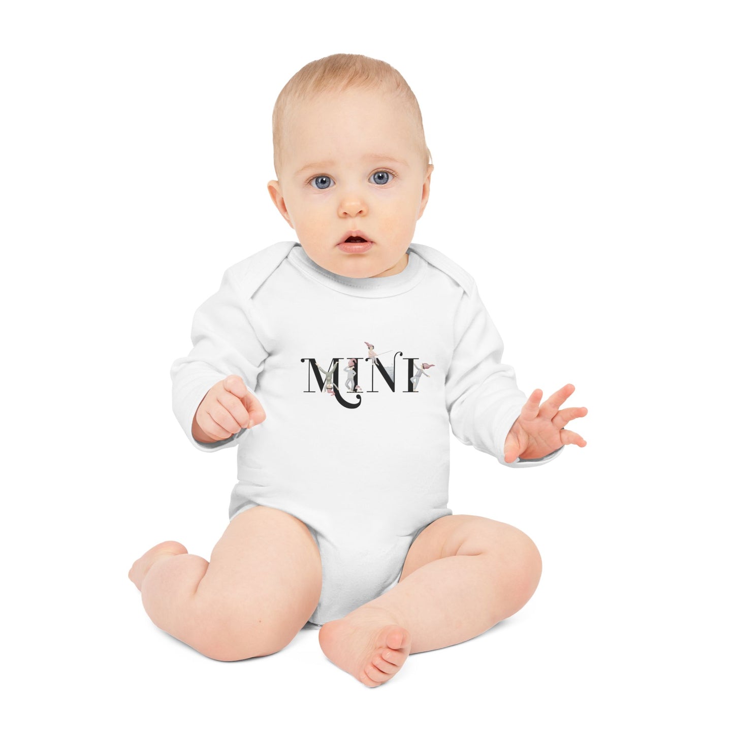 langärmeliger Babybody "MINI" im Zwergendesign