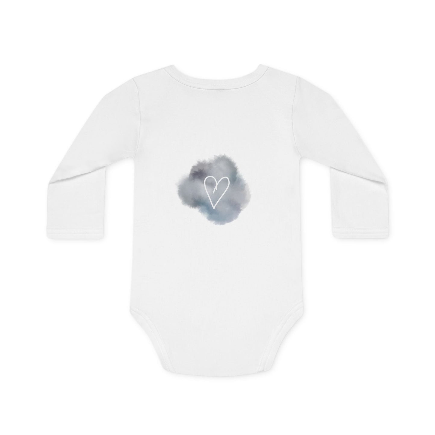 langärmeliger Babybody "MINI" im Aquarelldesign