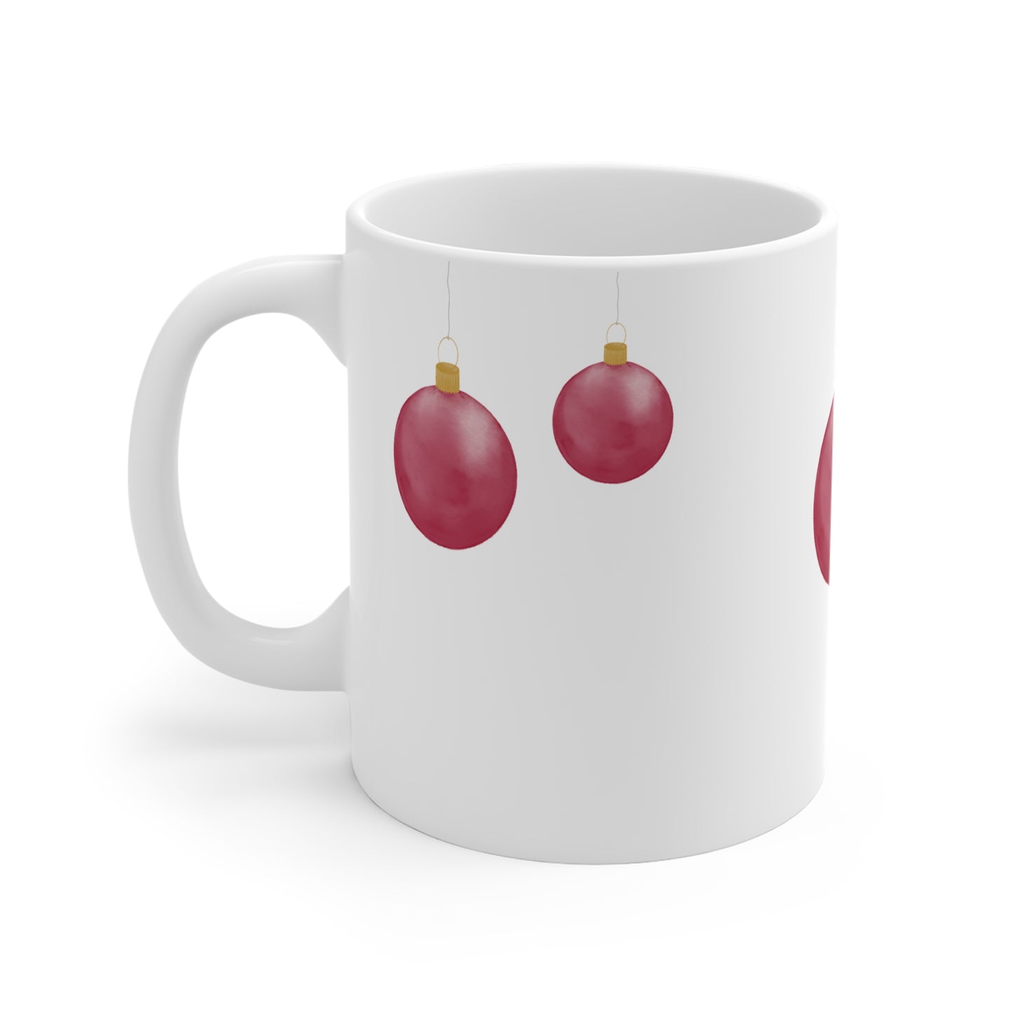 Keramiktasse "Weihnachtskugeln"