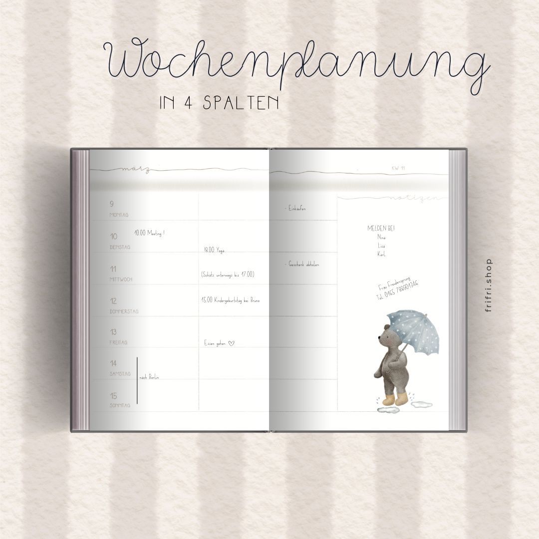 Taschenkalender 2026 "BĂ€ren"