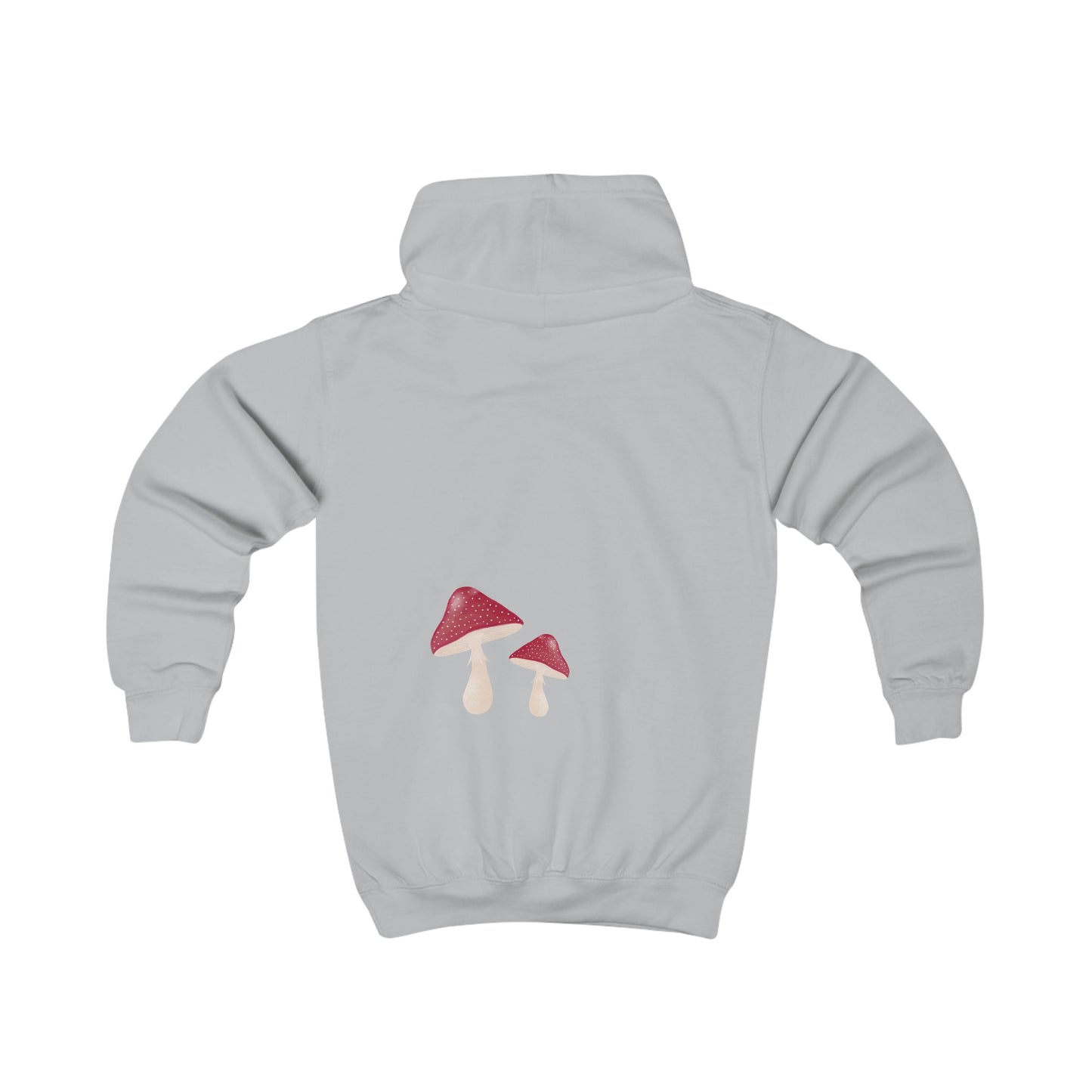 Kids Hoodie "Kindergartenkind" mit niedlicher Zwergen- und Fliegenpilzillustration