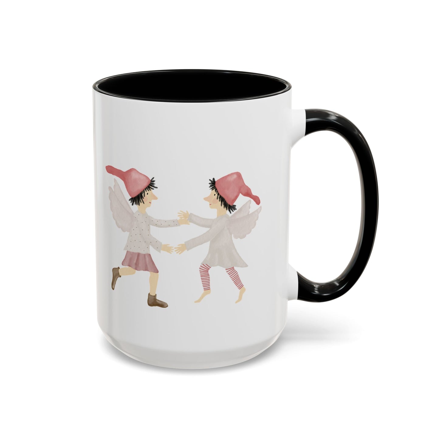 Keramiktasse "tanzende Weihnachtselfen"