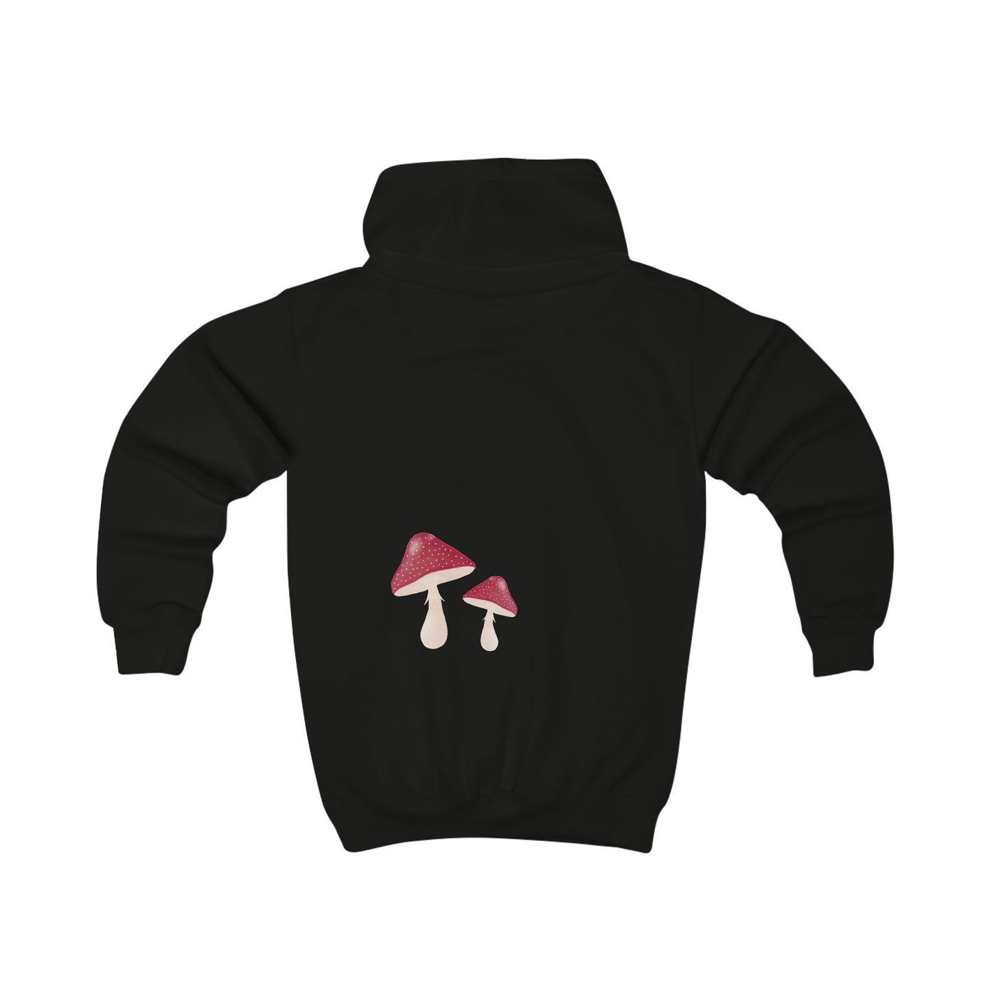 Kids Hoodie "Kindergartenkind" mit niedlicher Zwergen- und Fliegenpilzillustration