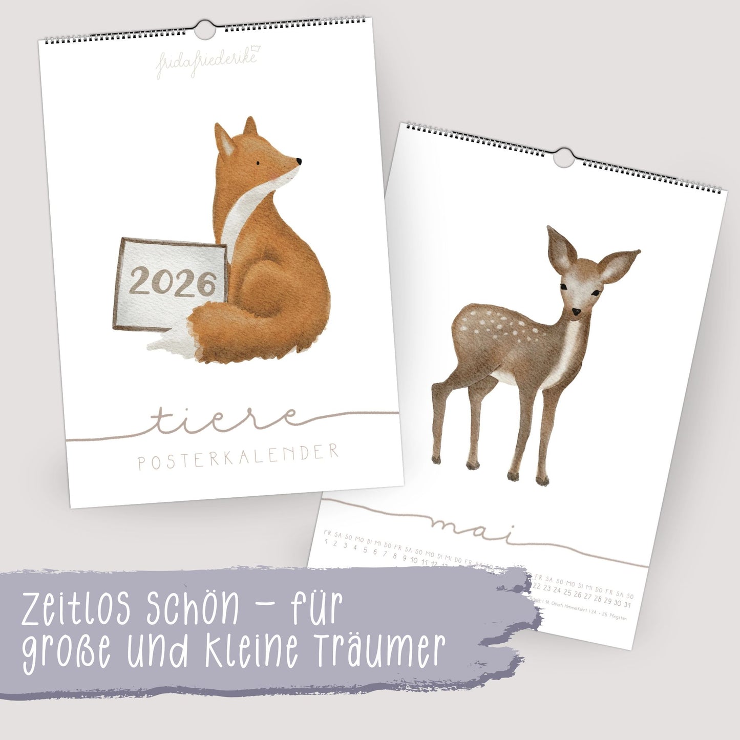 Posterkalender 2026 "Tiere"