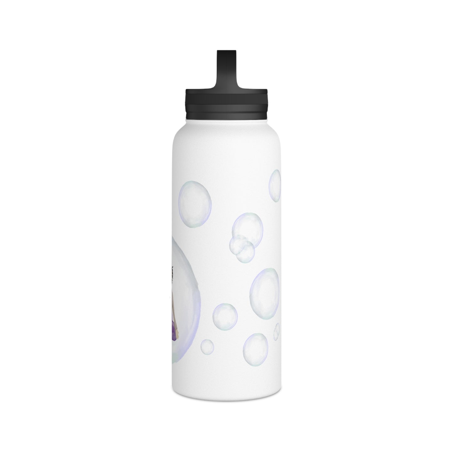 Stainless Steel Trinkflasche "Meditationszwerg & Seifenblasen"