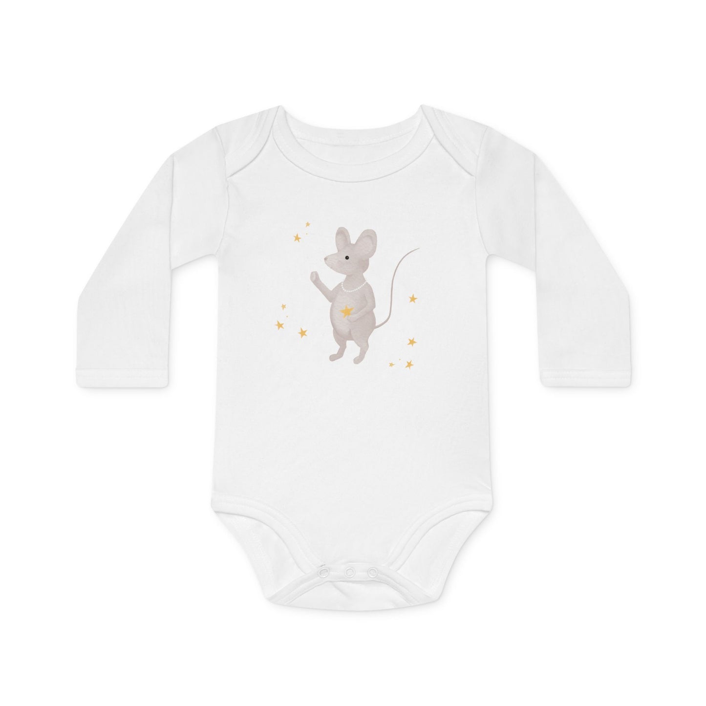 Bio Babybody Langarm "Weihnachtsmaus"