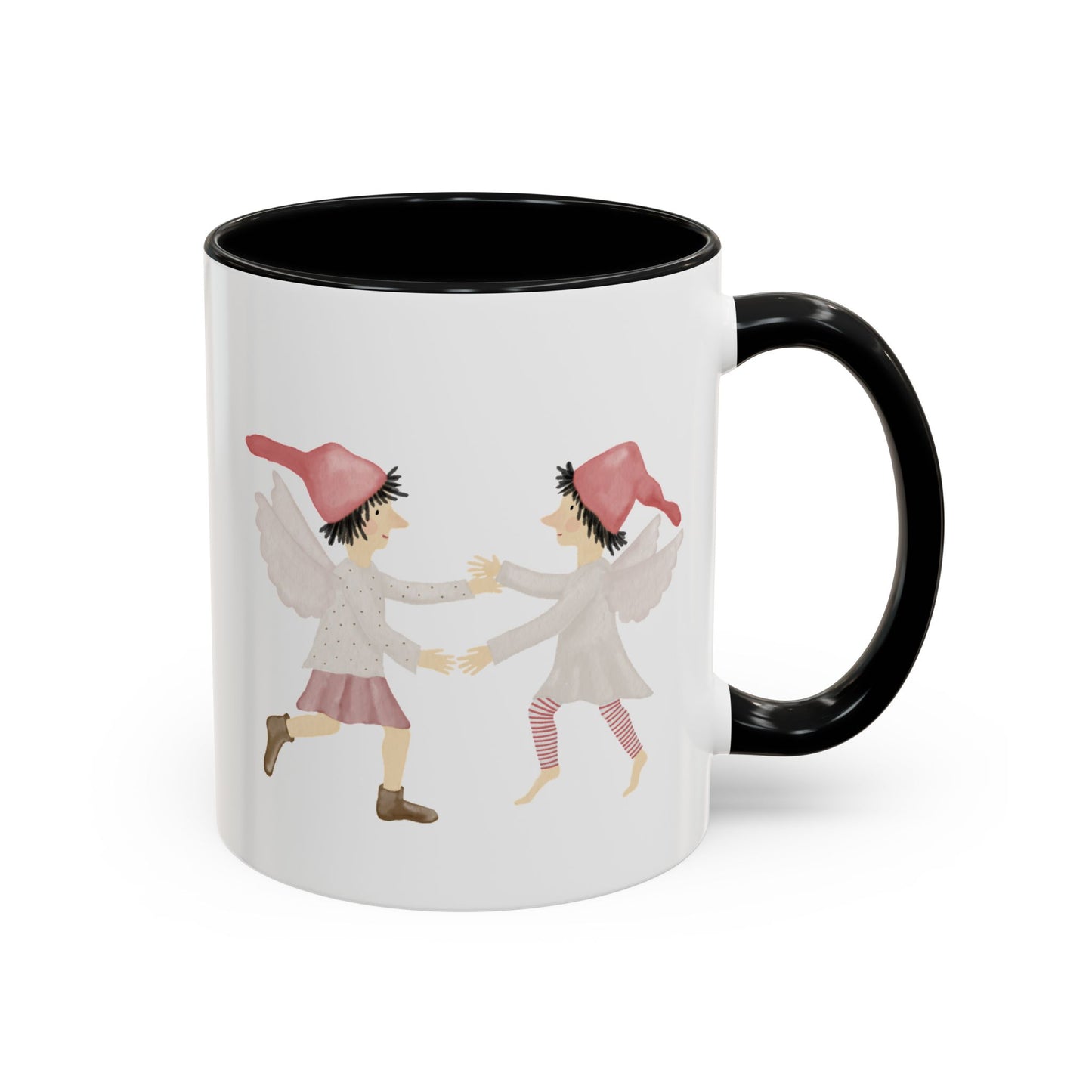 Keramiktasse "tanzende Weihnachtselfen"
