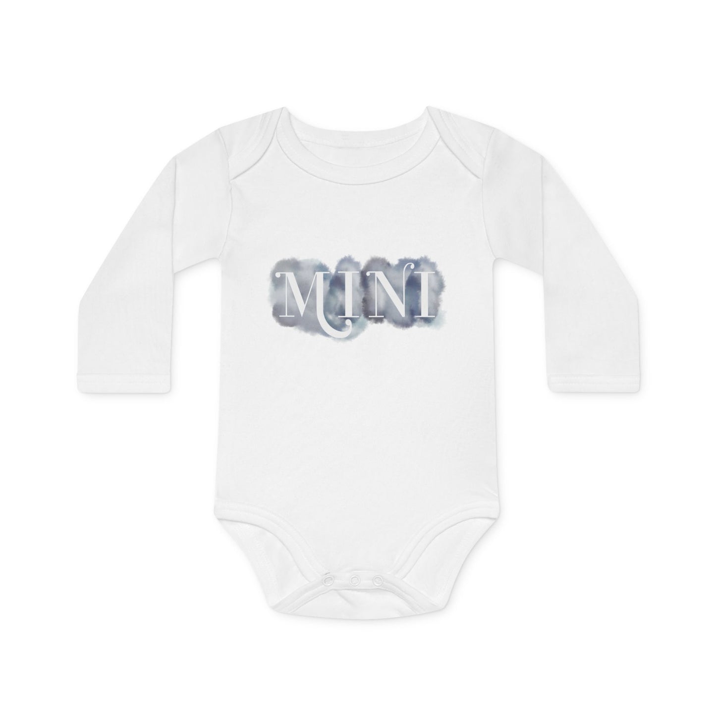 langärmeliger Babybody "MINI" im Aquarelldesign