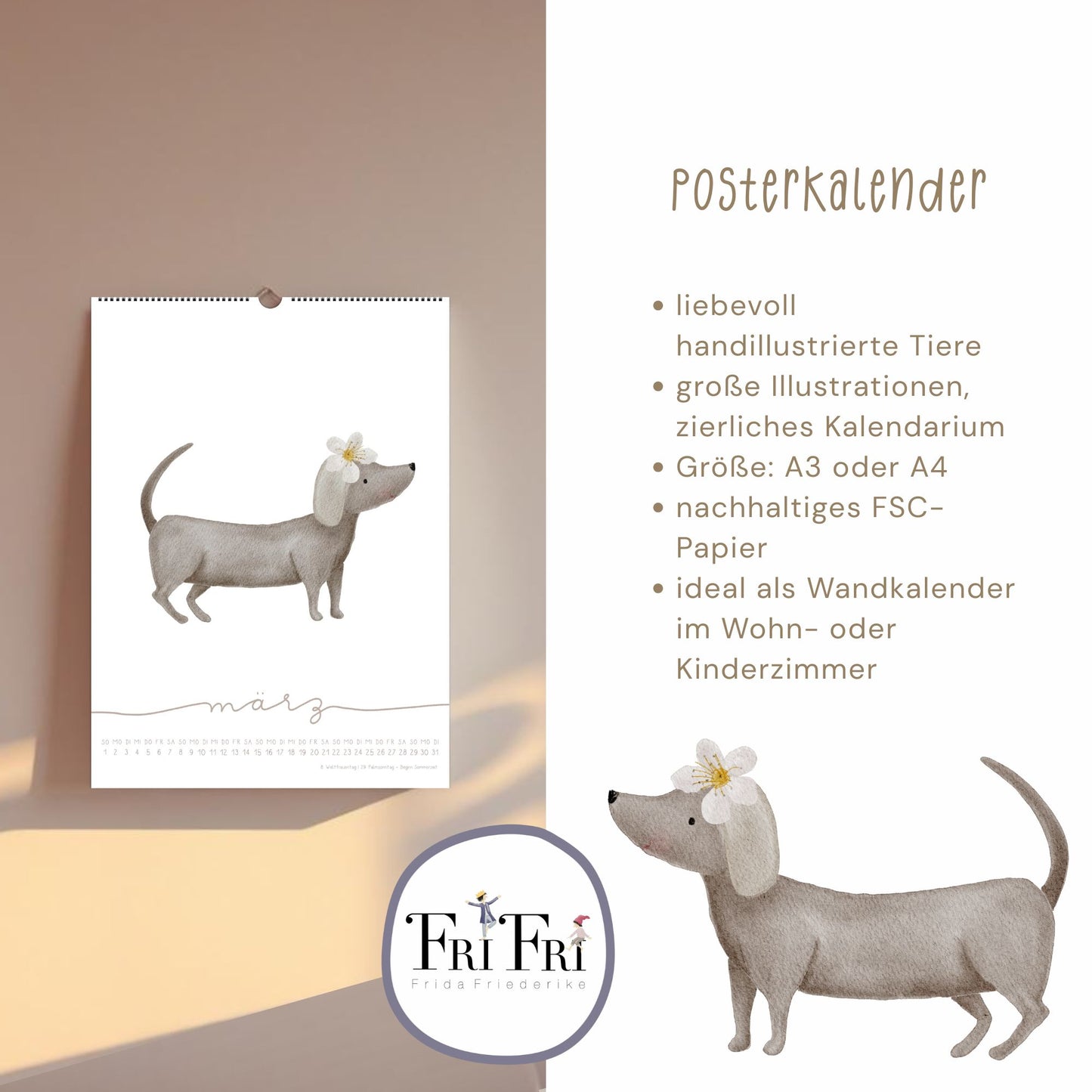 Posterkalender 2026 "Tiere"