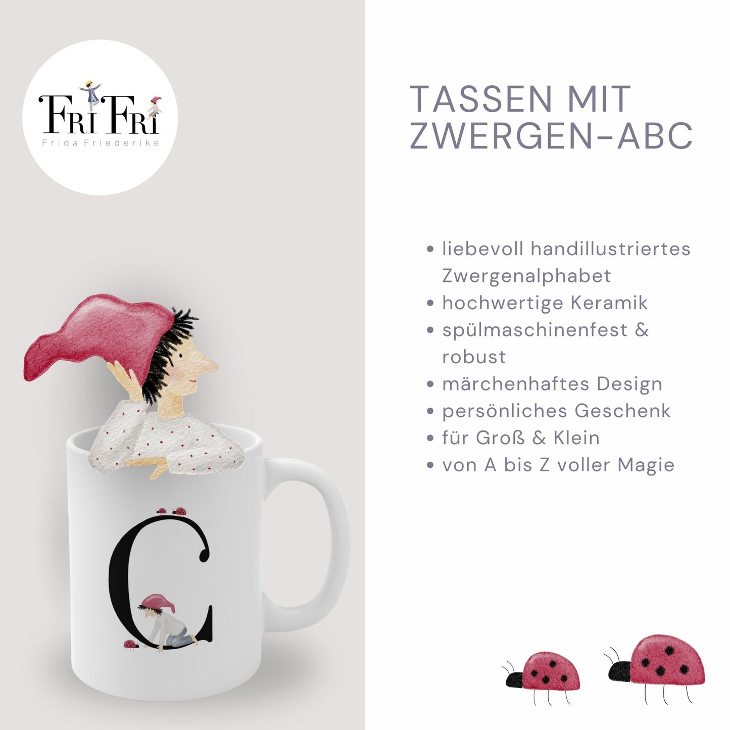 Keramiktasse "Zwerg M"