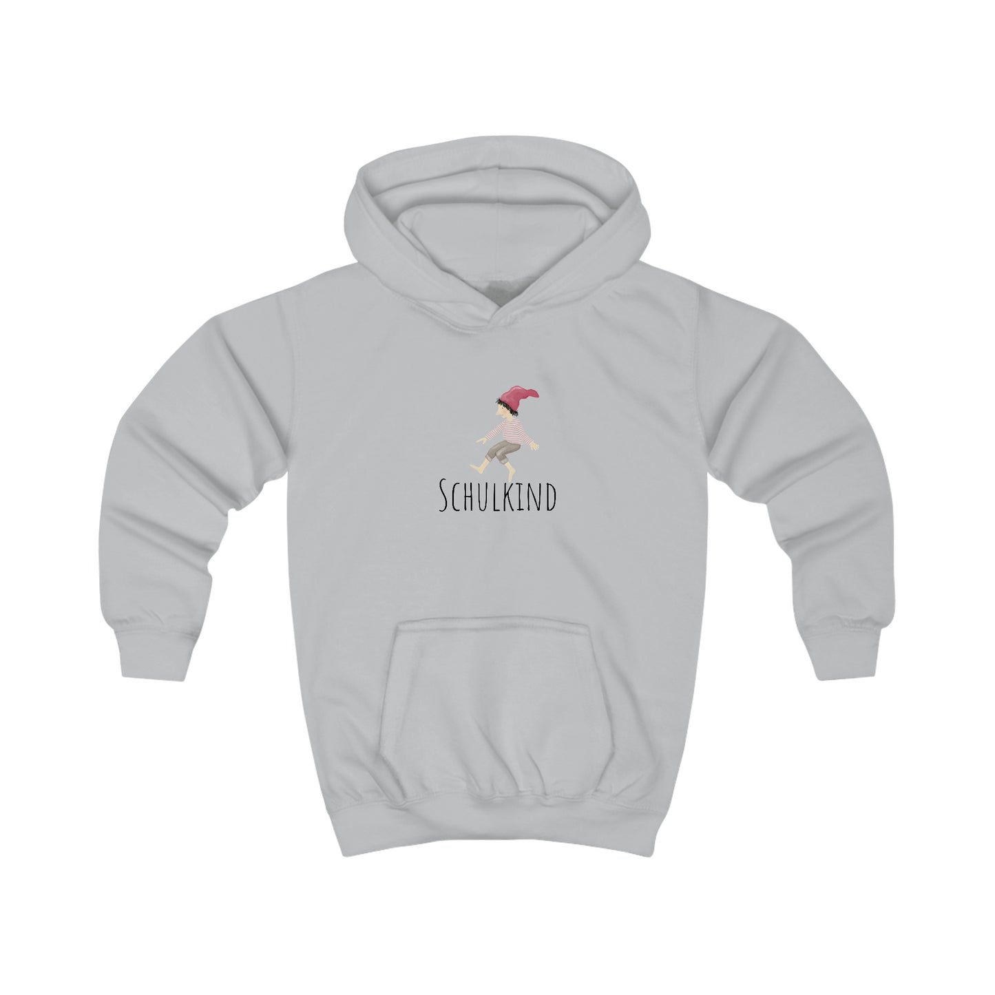 Kids Hoodie "Schulkind" mit handillustriertem Zwerg und ABC-Design