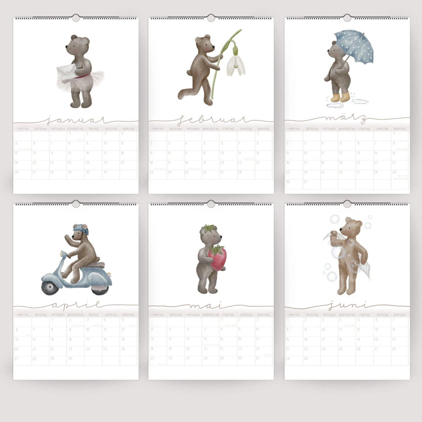 Wandplaner 2026 "Bären"