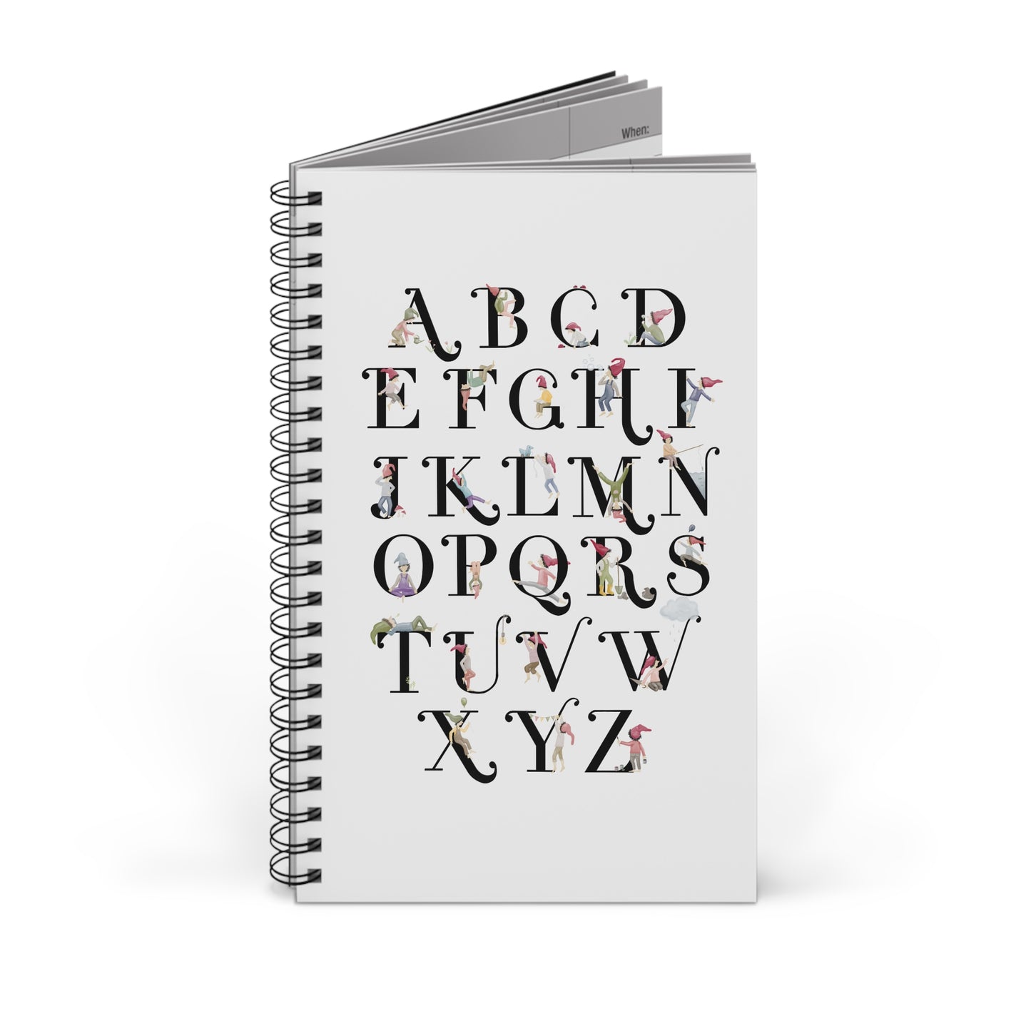 Spiralnotizbuch "Zwergenalphabet"