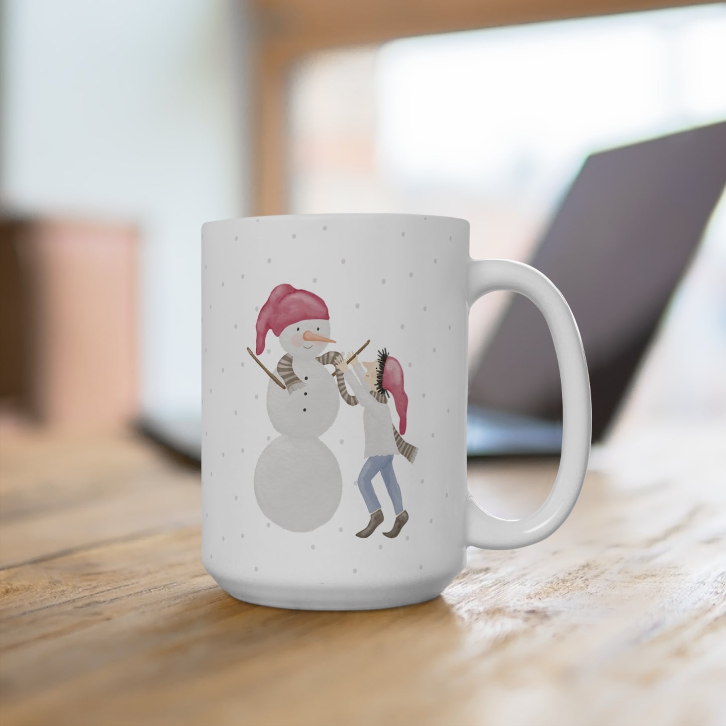 Keramiktasse "Wintertraum eines Schneemanns"