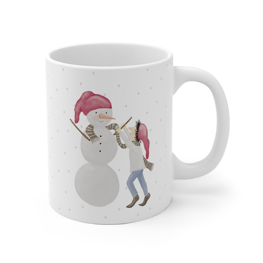 Keramiktasse "Wintertraum eines Schneemanns"