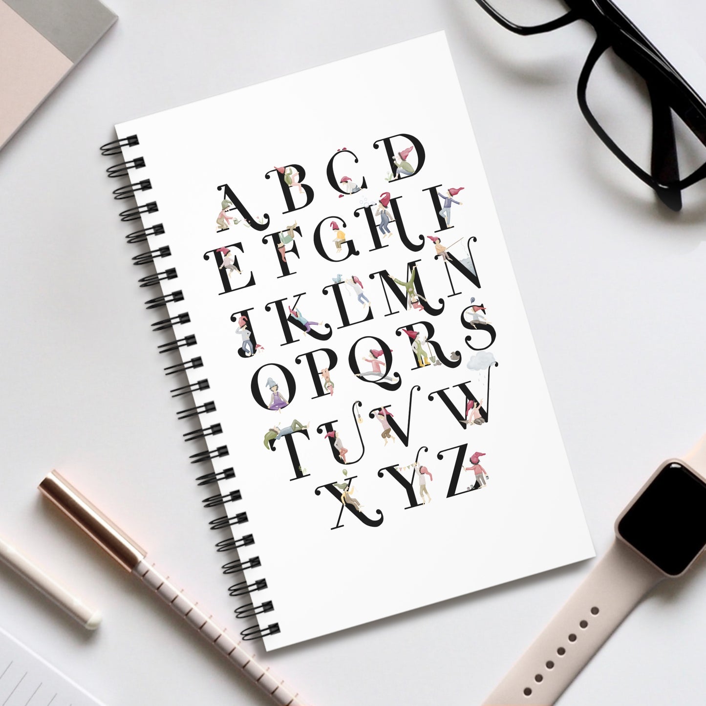 Spiralnotizbuch "Zwergenalphabet"