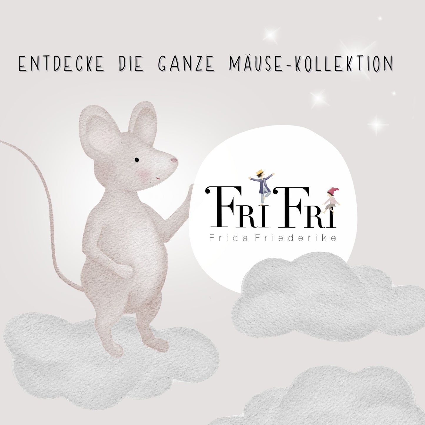 Postkarte kleine Maus "September Kind"