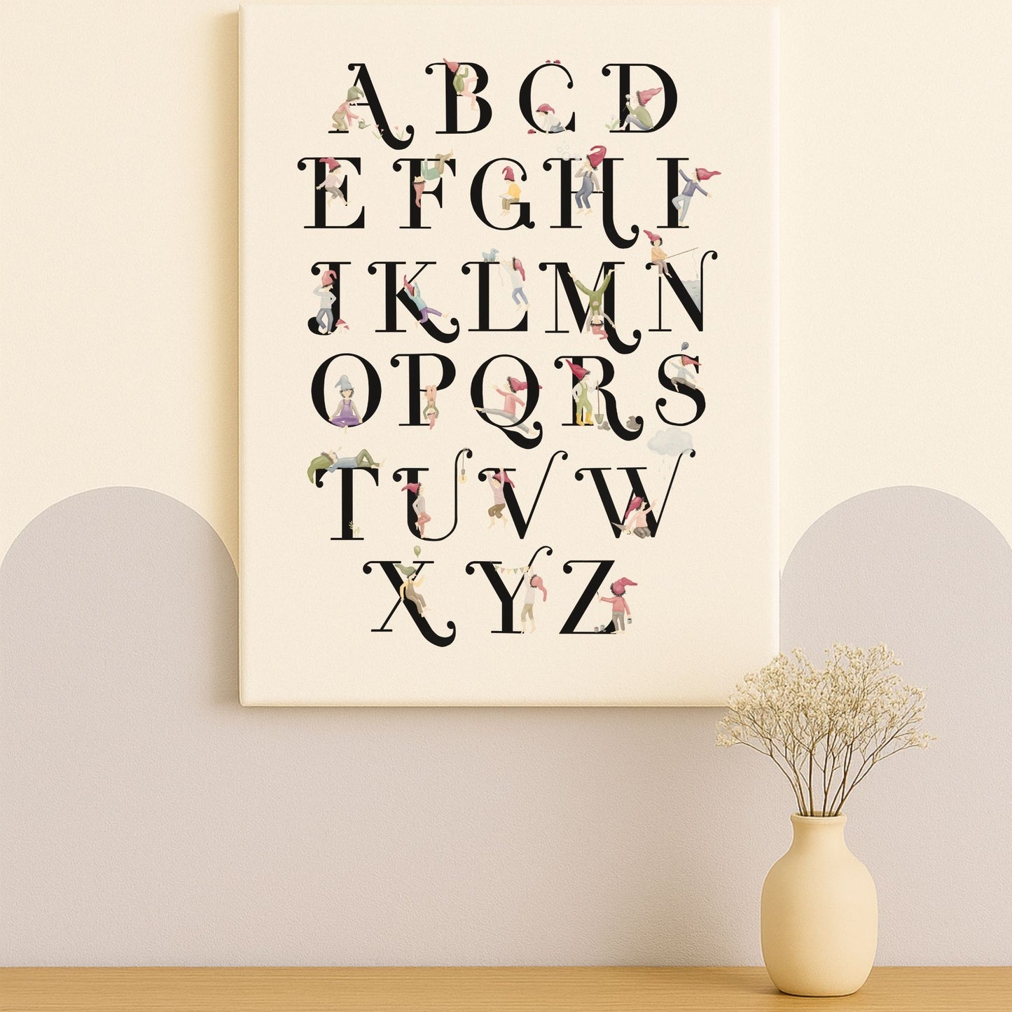 Leinwand "Zwergen-Alphabet"