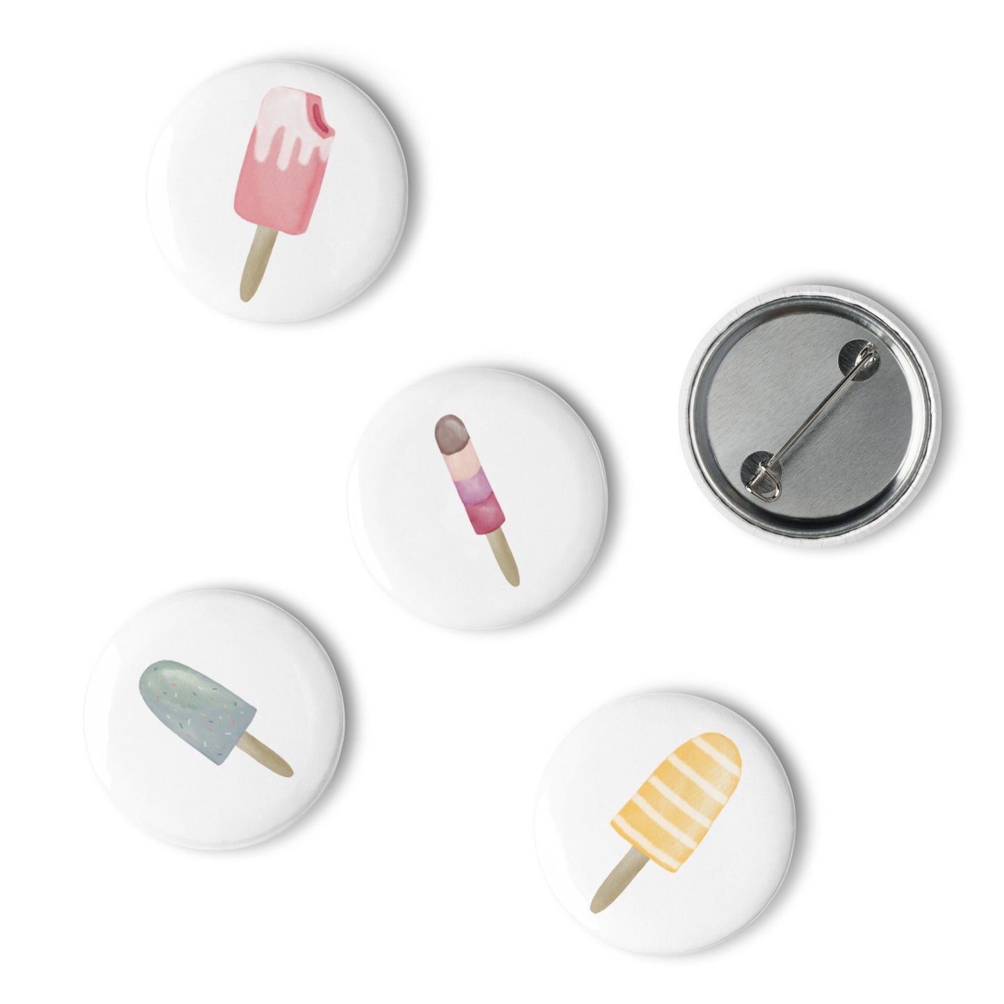 Button-Set Anstecker "Eiscreme" (5 Stück)