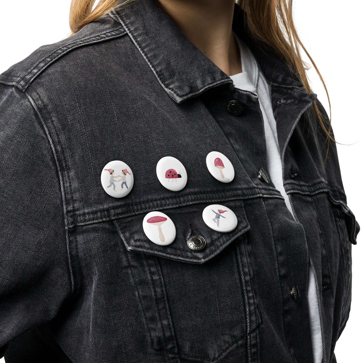 Button-Set Anstecker "Glückszwerge" (5 Stück)