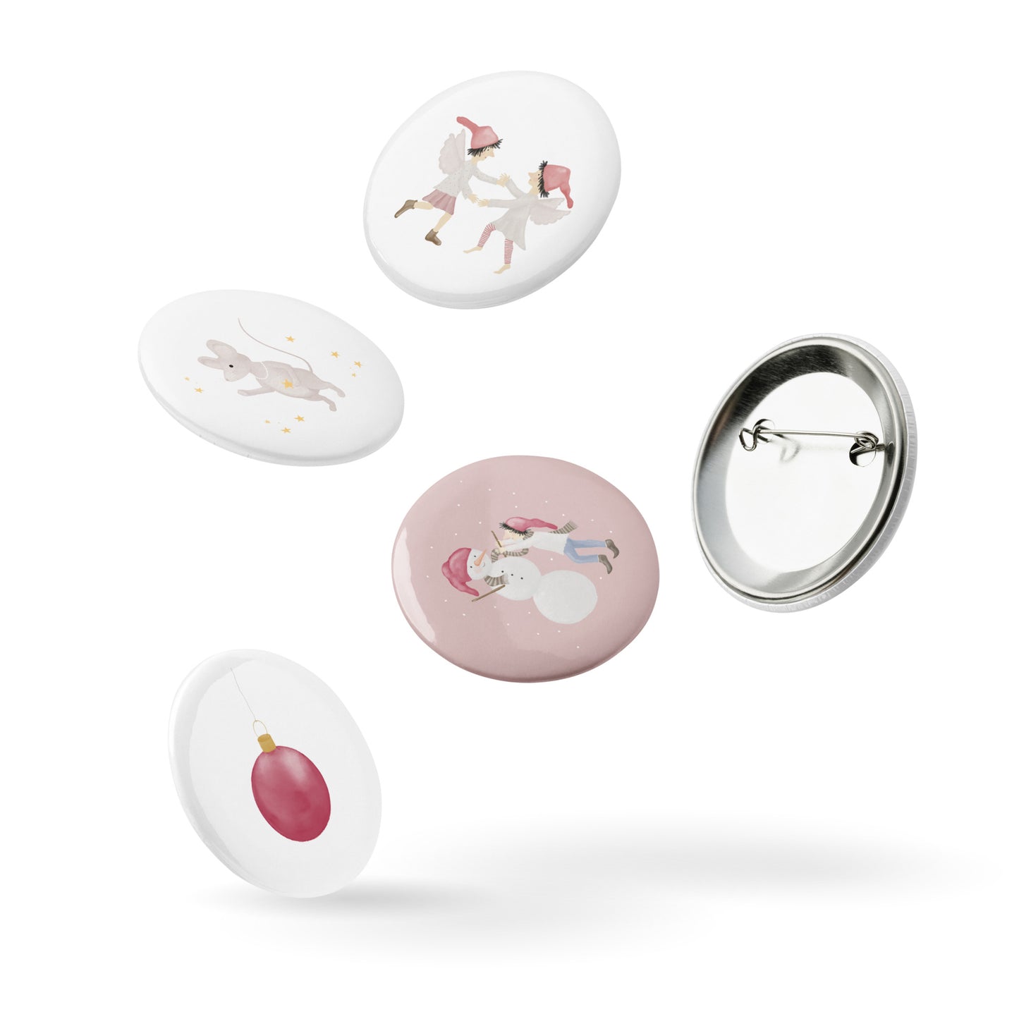 Button-Set Anstecker "Weihnachtszauber" (5 Stück)