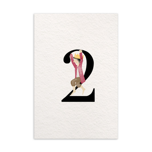 Zahlen-Postkarte "Geburtstagskönig 2"