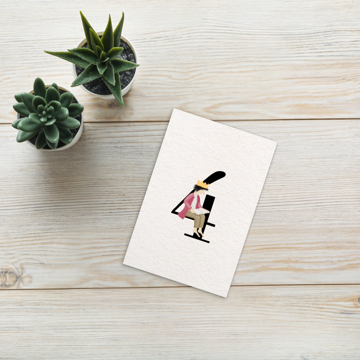 Zahlen-Postkarte "Geburtstagskönig 4"