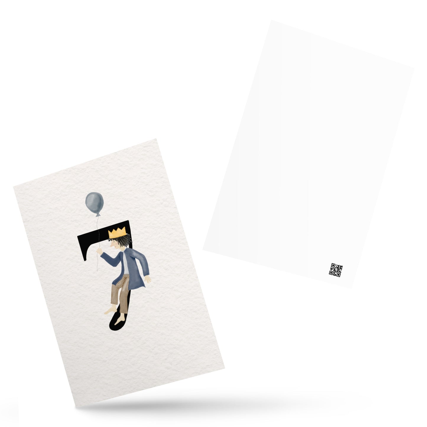 Zahlen-Postkarte "Geburtstagskönig 7"