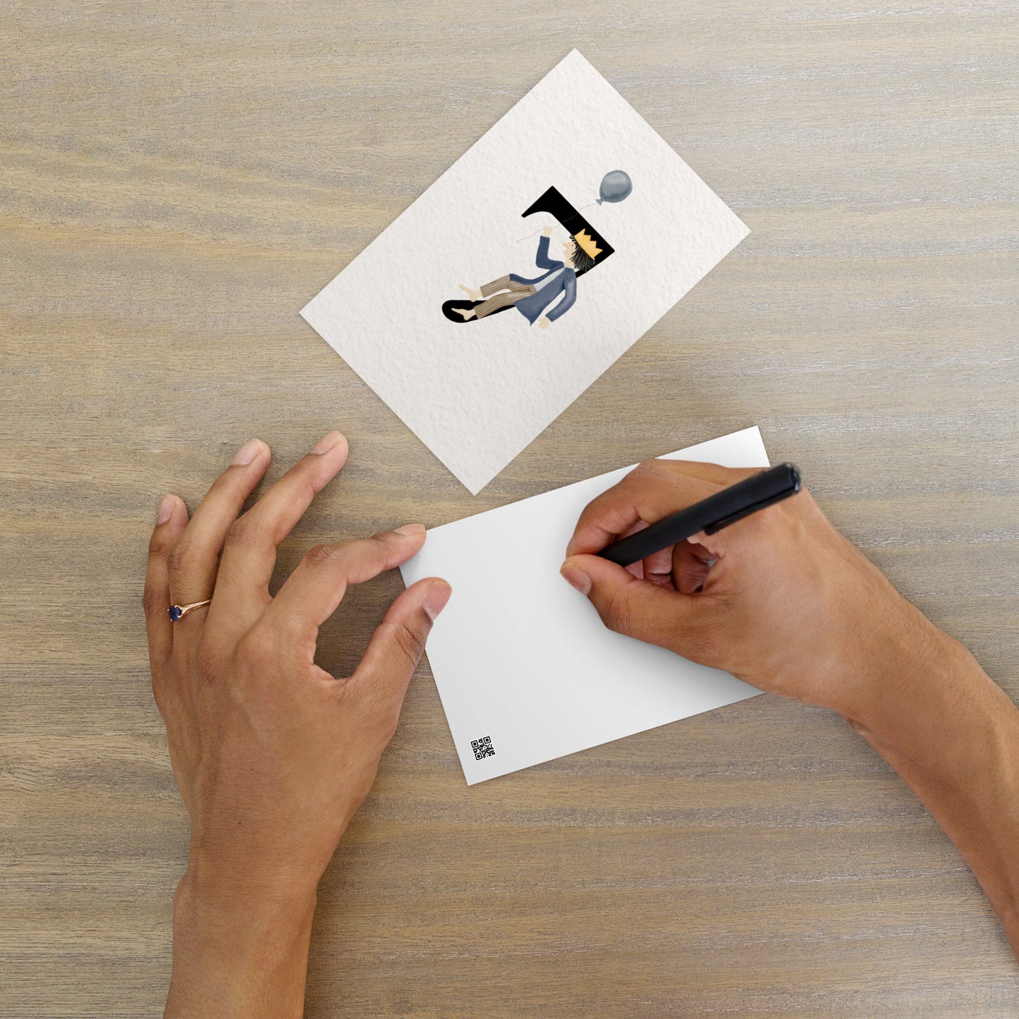 Zahlen-Postkarte "Geburtstagskönig 7"