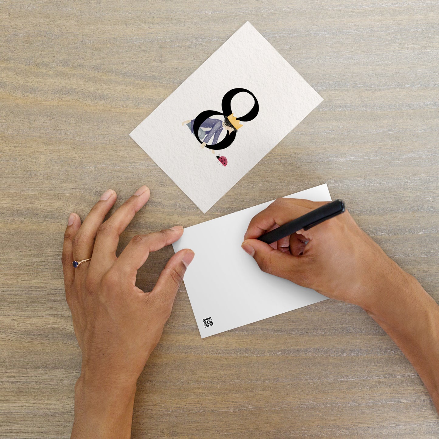 Zahlen-Postkarte "Geburtstagskönig 8"