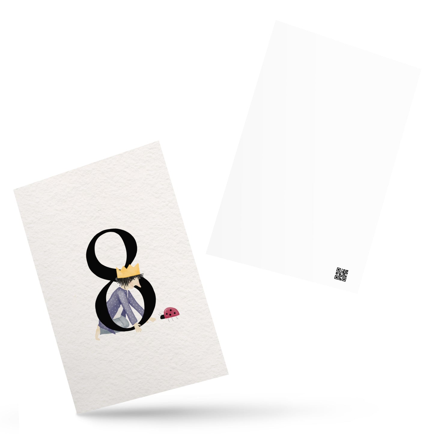 Zahlen-Postkarte "Geburtstagskönig 8"