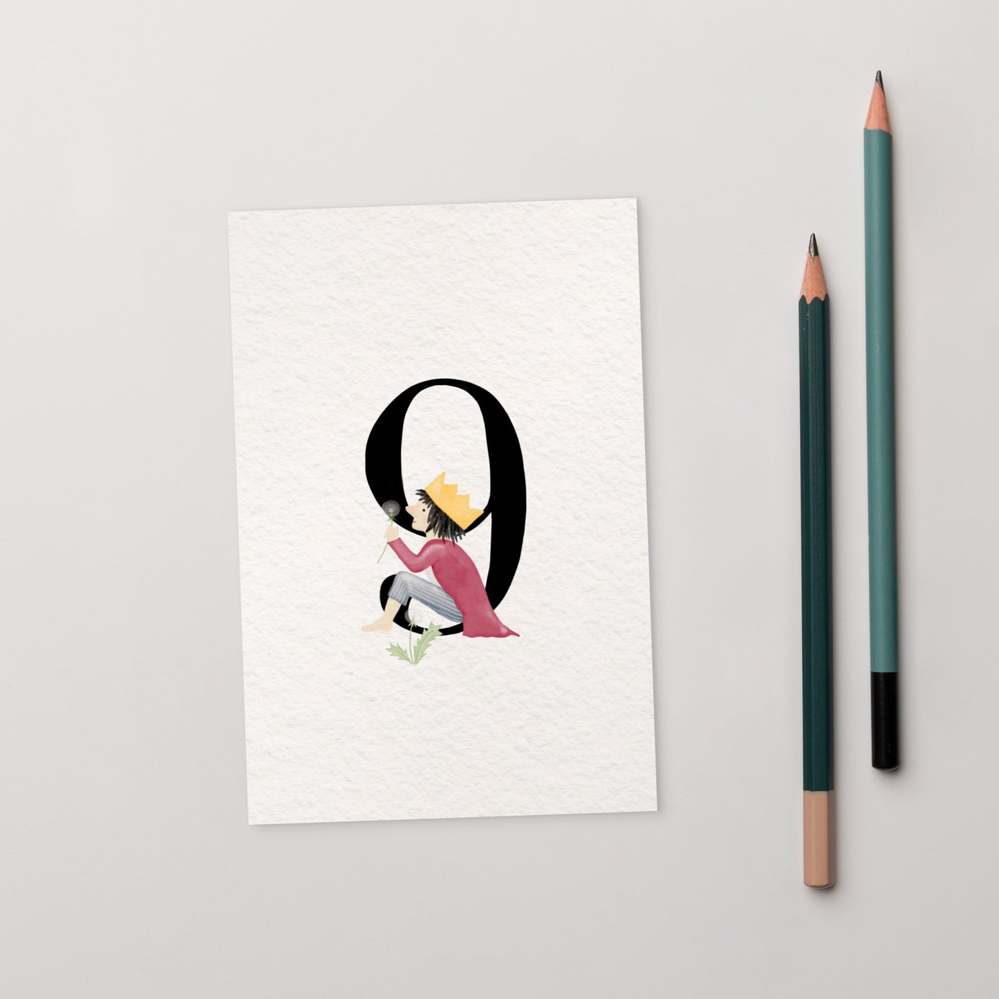 Zahlen-Postkarte "Geburtstagskönig 9"