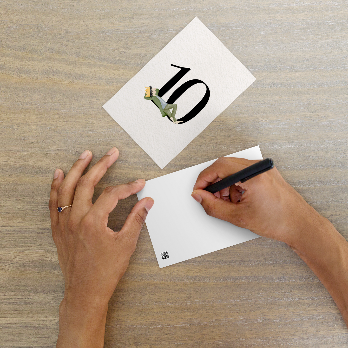 Zahlen-Postkarte "Geburtstagskönig 10"