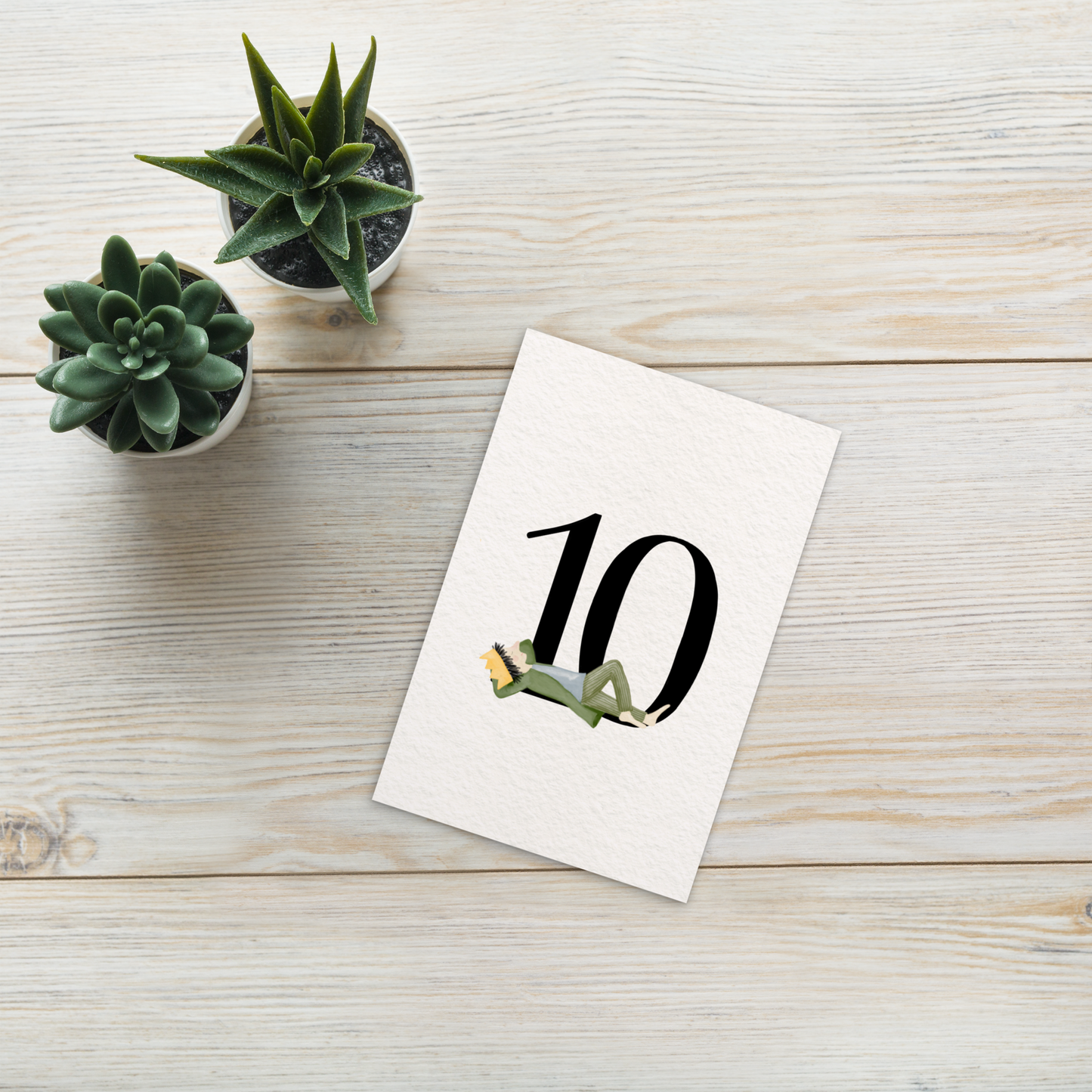 Zahlen-Postkarte "Geburtstagskönig 10"