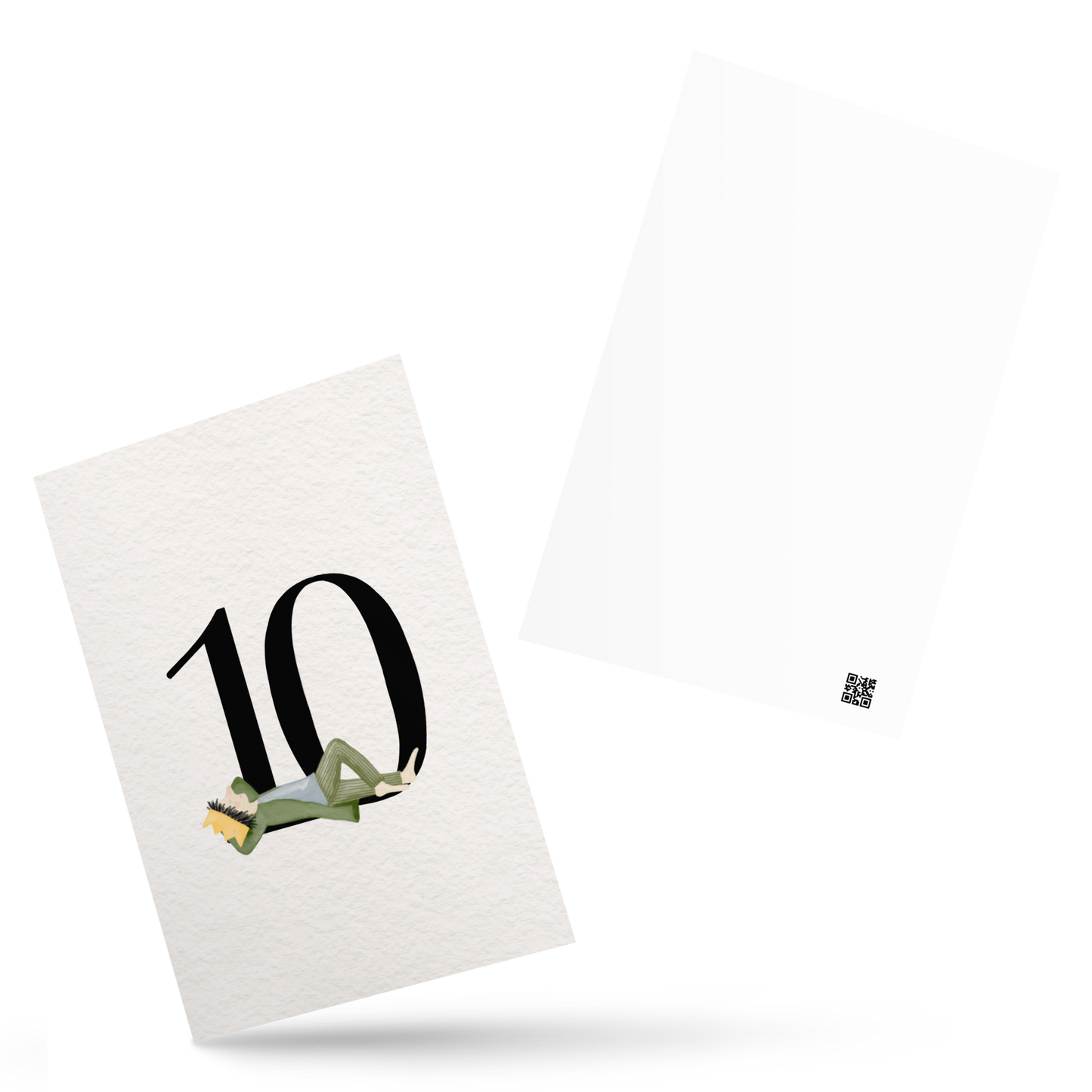 Zahlen-Postkarte "Geburtstagskönig 10"