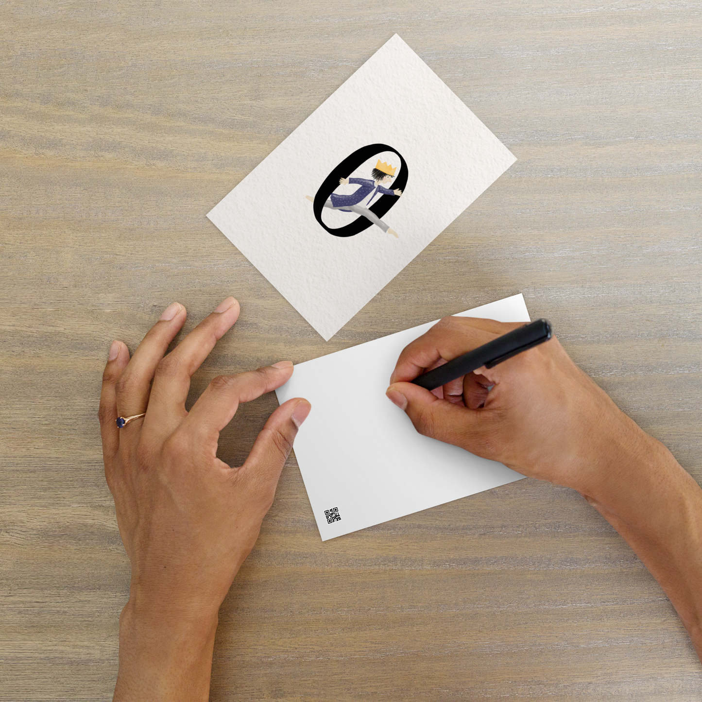 Zahlen-Postkarte "Geburtstagskönig 0"