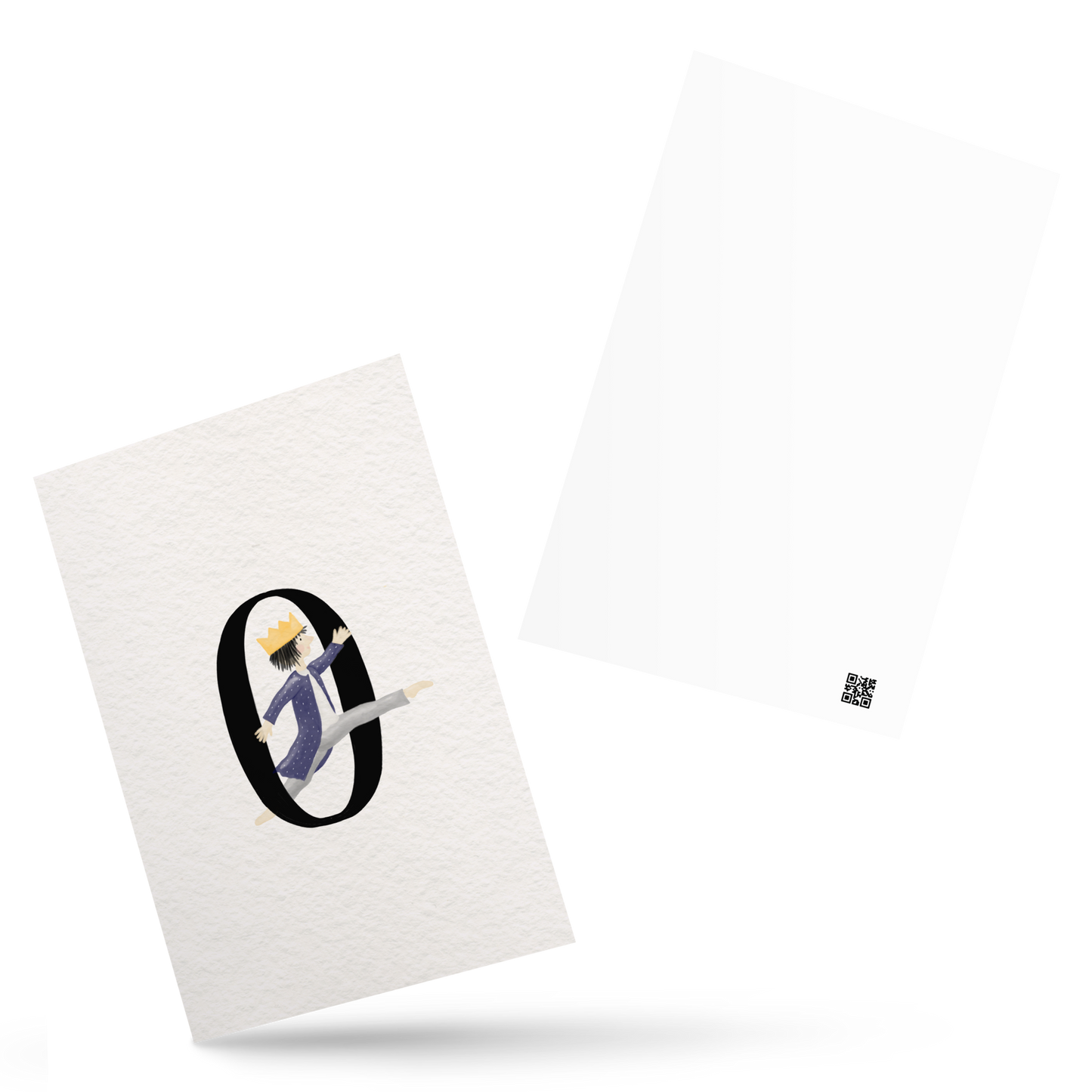 Zahlen-Postkarte "Geburtstagskönig 0"