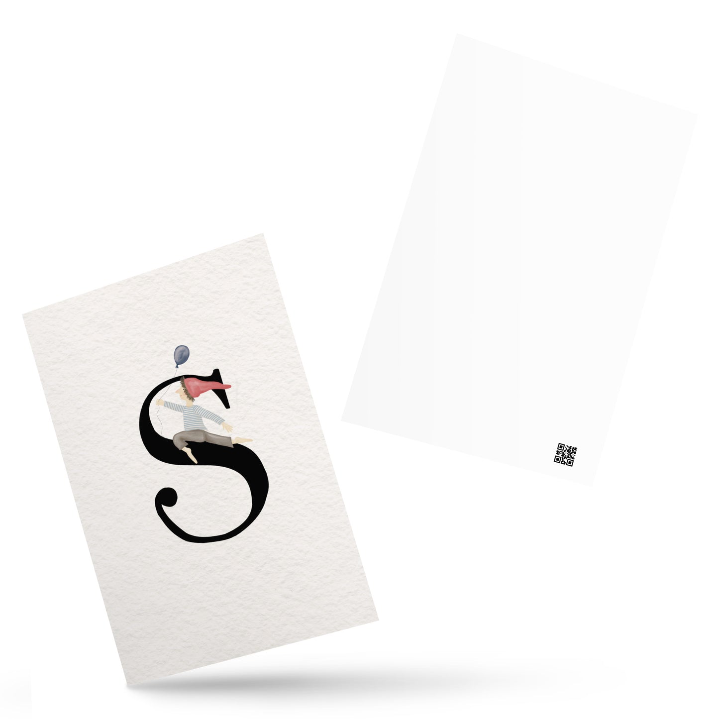 Buchstabenkarte "S" im Zwergendesign