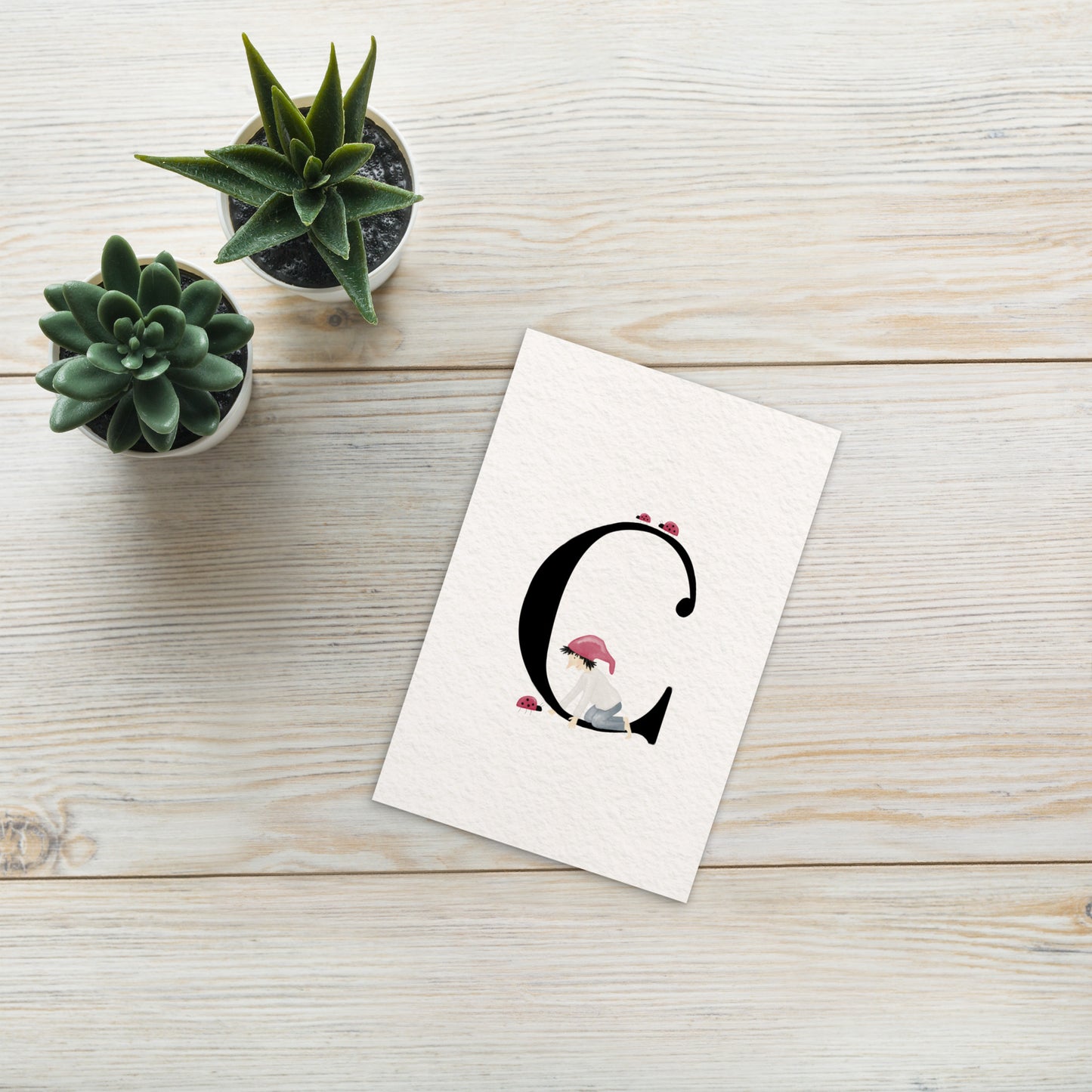 Buchstabenkarte "C" im Zwergendesign