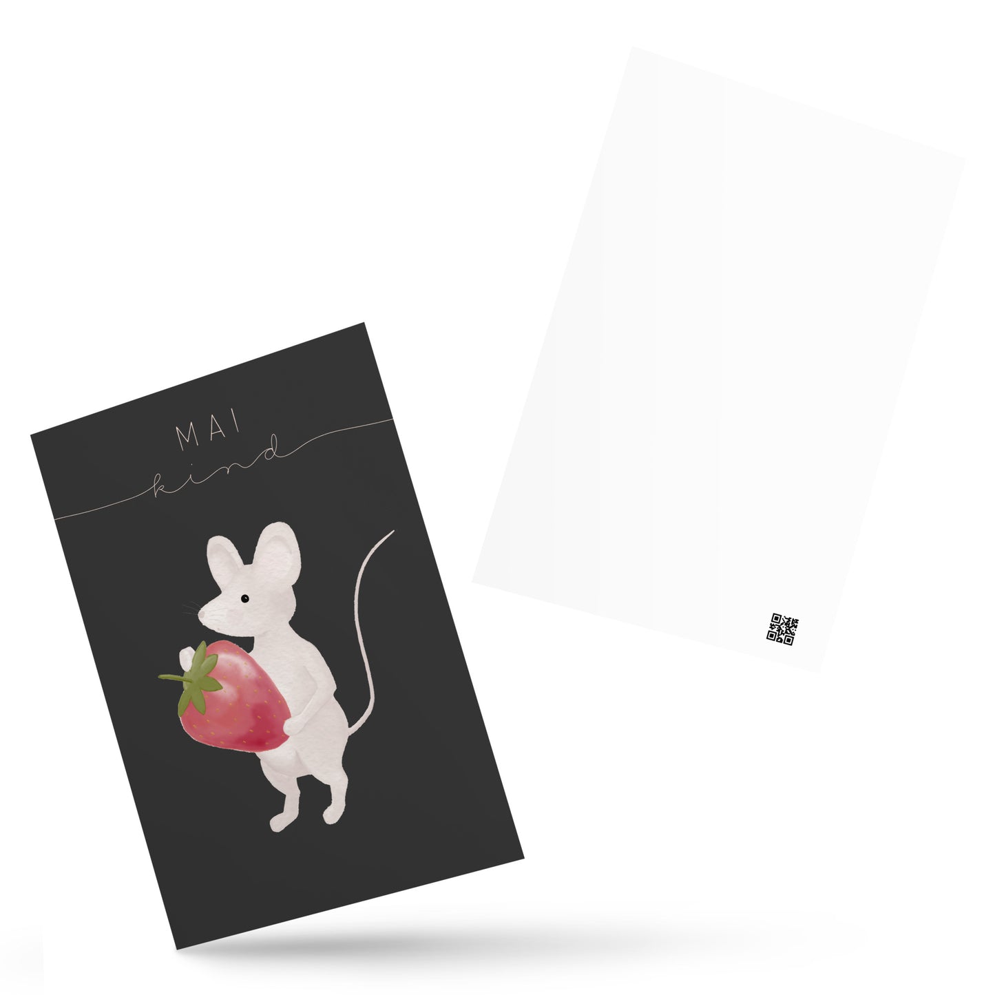 Postkarte kleine Maus "Mai Kind"