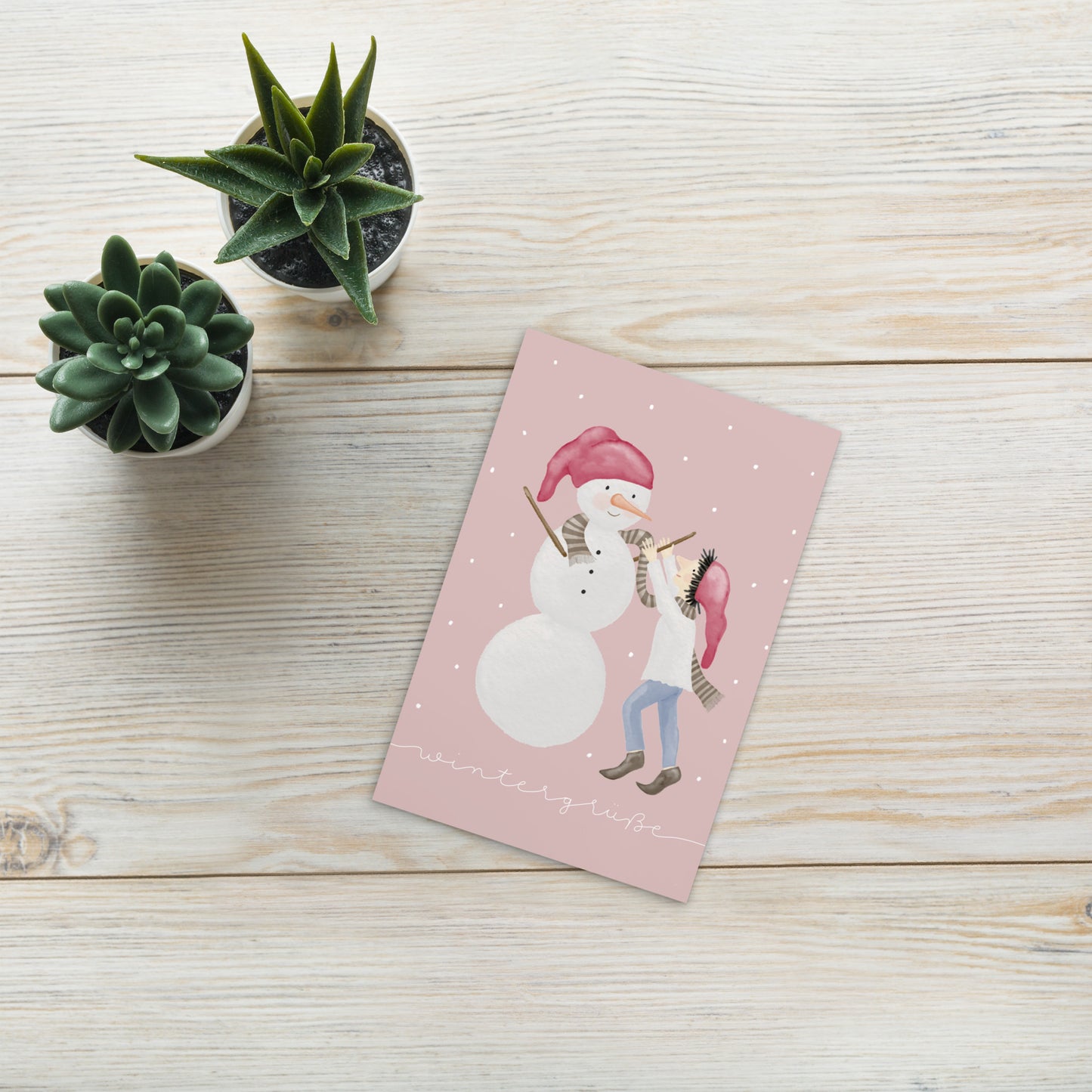 Postkarte "Schneemann"