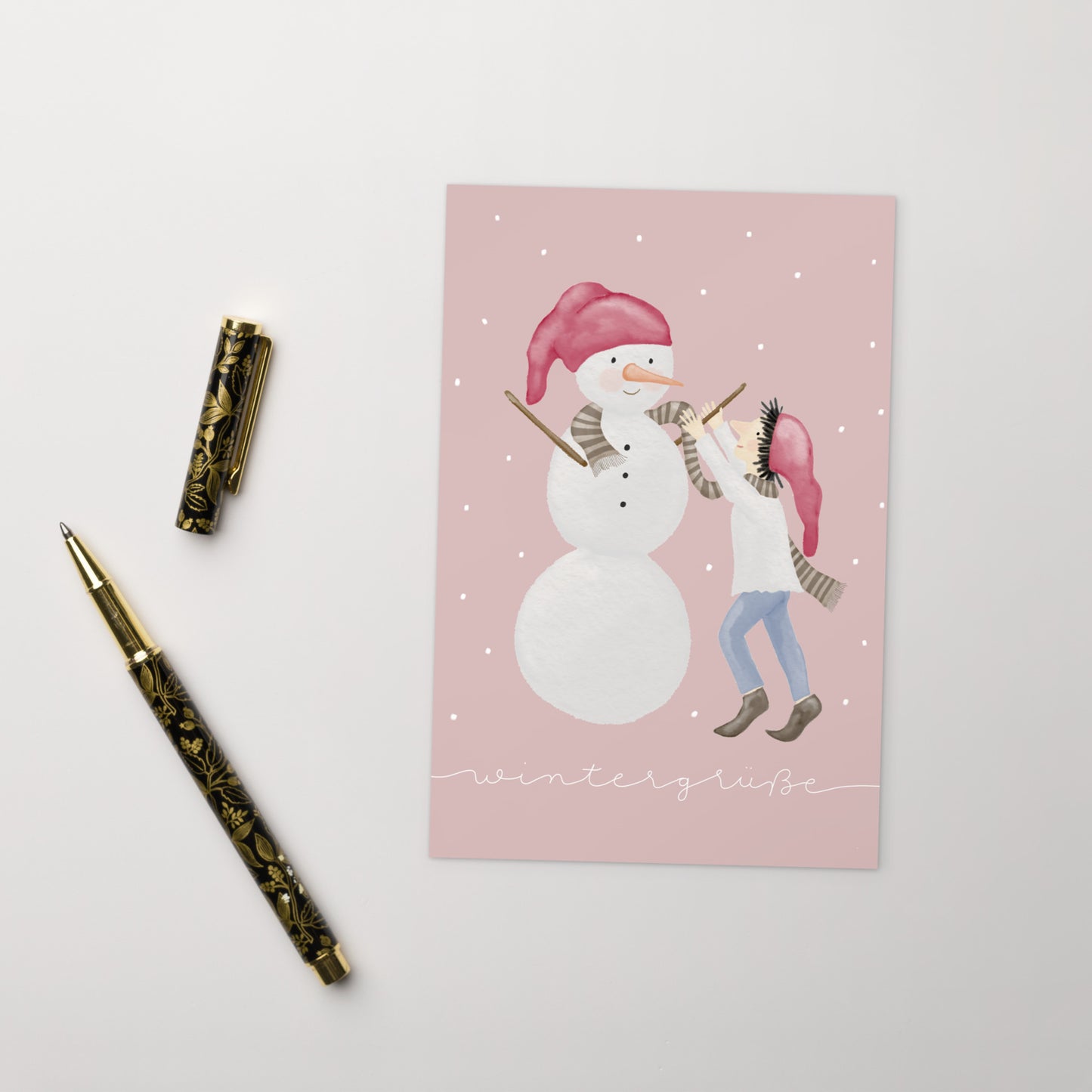 Postkarte "Schneemann"